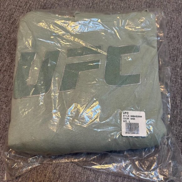 UFC Crop Hoodie, Color: Sage, Large - Picture 4 of 10